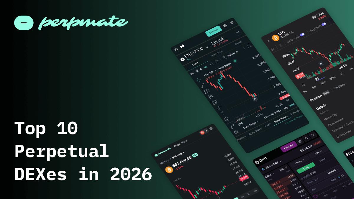 Ranked comparison of the top 10 decentralized perpetual exchanges in 2026