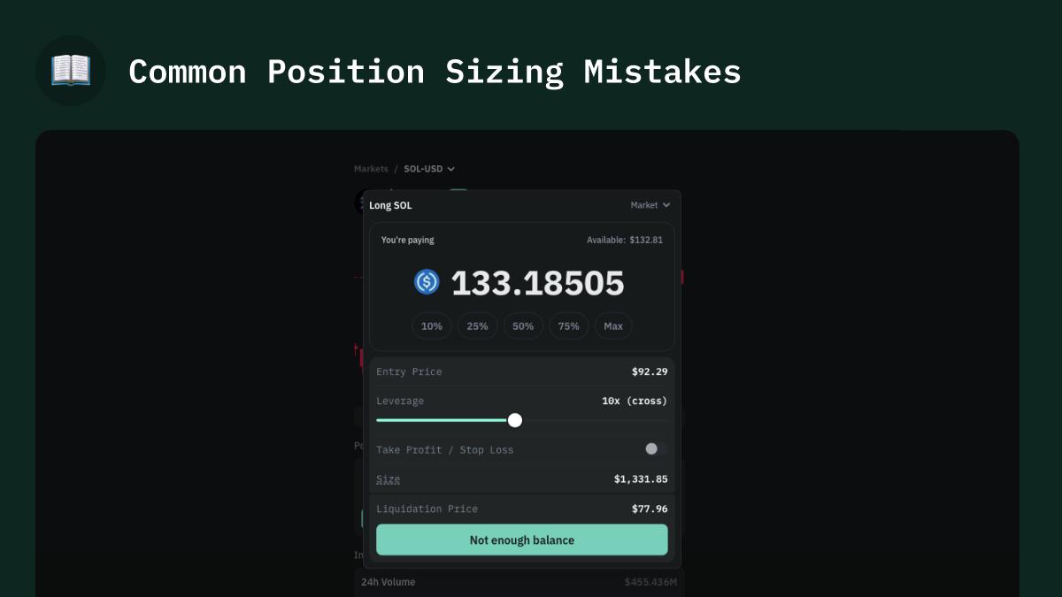 Common position sizing mistakes when trading perpetual futures