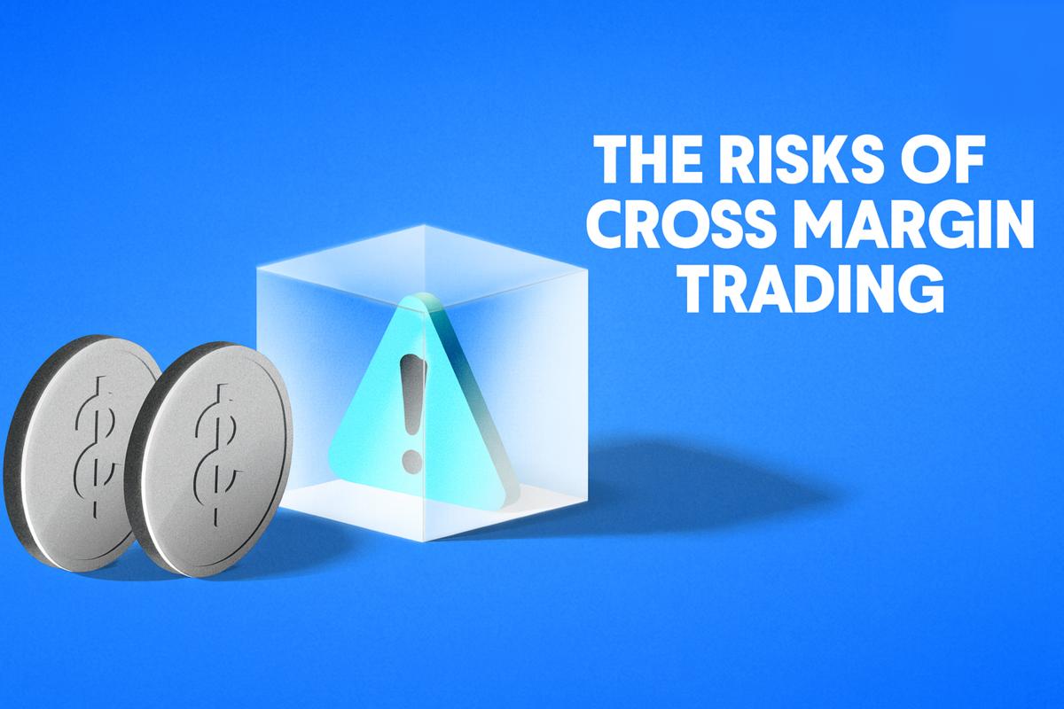 Warning illustration highlighting liquidation risks of cross margin in volatile markets
