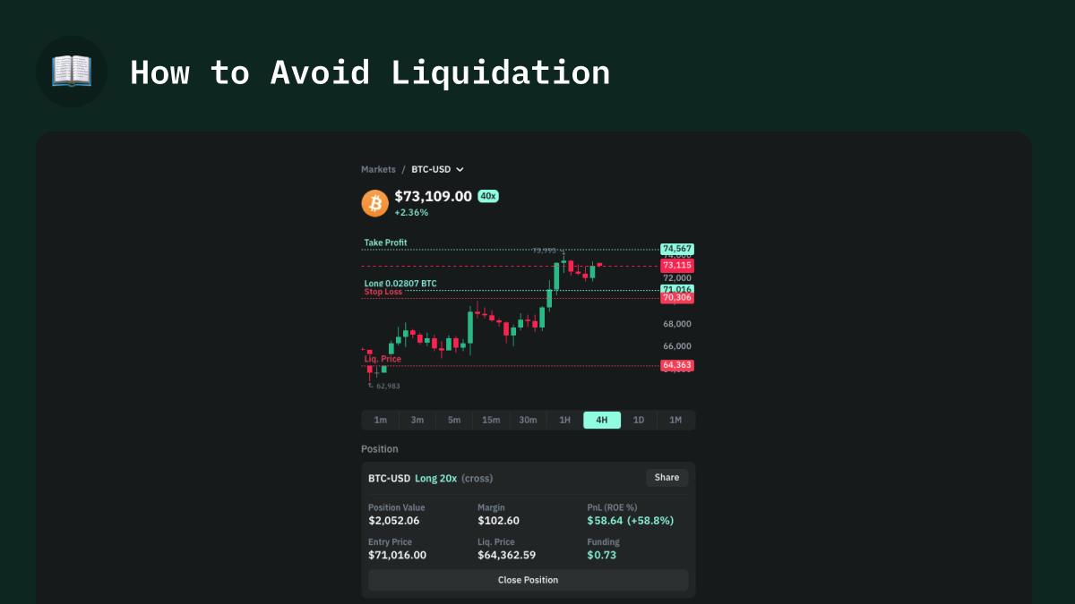 How to avoid liquidation with take profit, stop loss, and liquidation price levels
