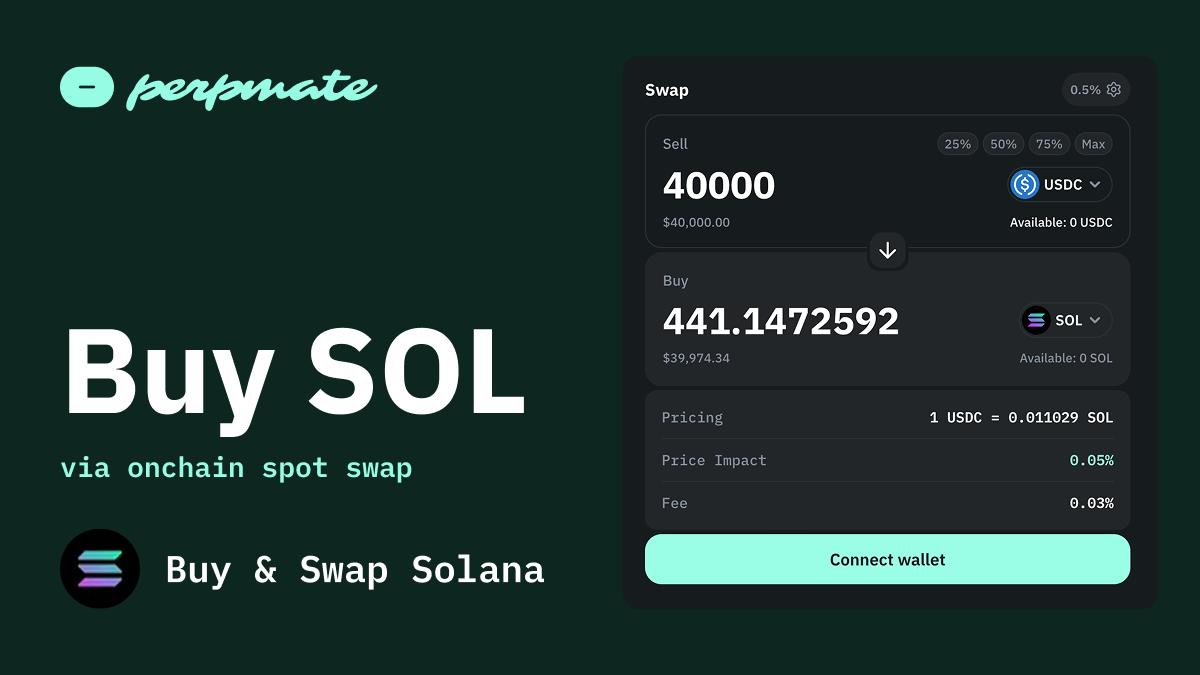 Buy Solana without signup, swap USDC to SOL on a DEX