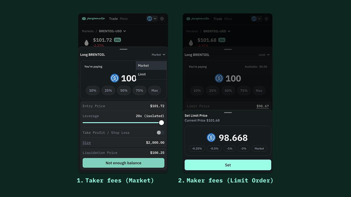 Maker fees vs taker fees on perpetual DEXs