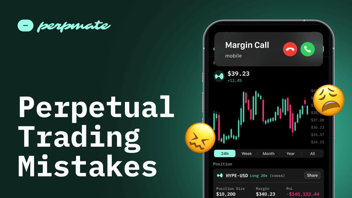 Common perpetual trading mistakes infographic covering leverage and risk management