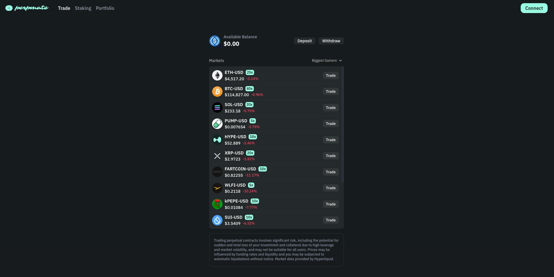 Perpmate is onchain perpetual trading DEX