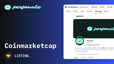 Perpmate Perp DEX Listed on CoinMarketCap (CMC)