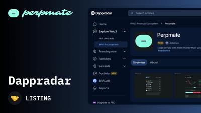 Perpmate Perp DEX Listed on DappRadar