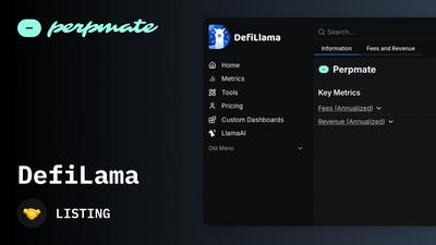 Perpmate Perp DEX Listed on DeFiLlama