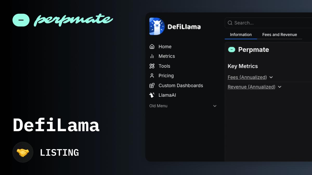DeFiLlama and Perpmate integration