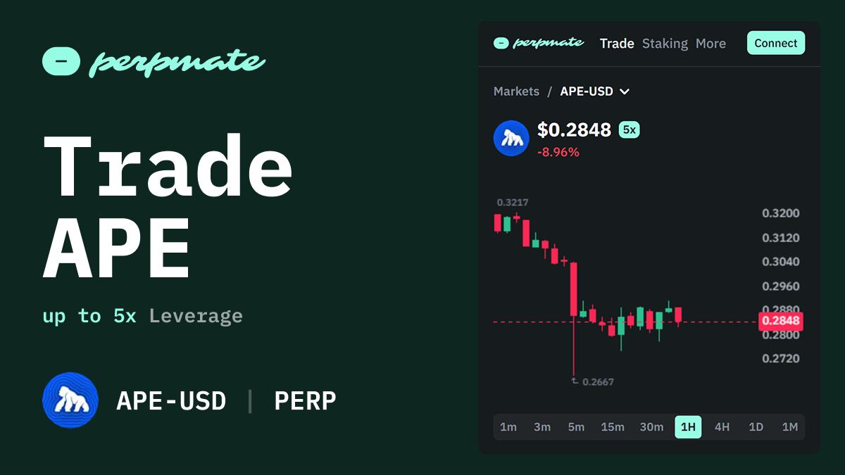 ApeCoin APE perpetual futures market overview with BAYC ecosystem price data