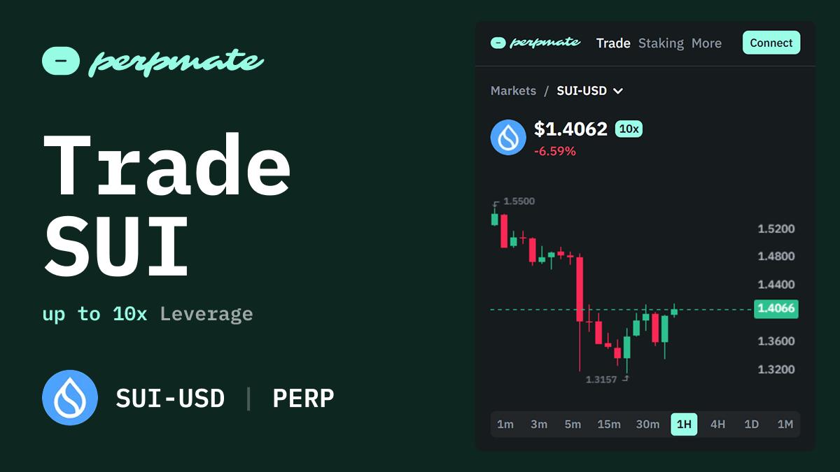 SUI perpetual futures trading interface