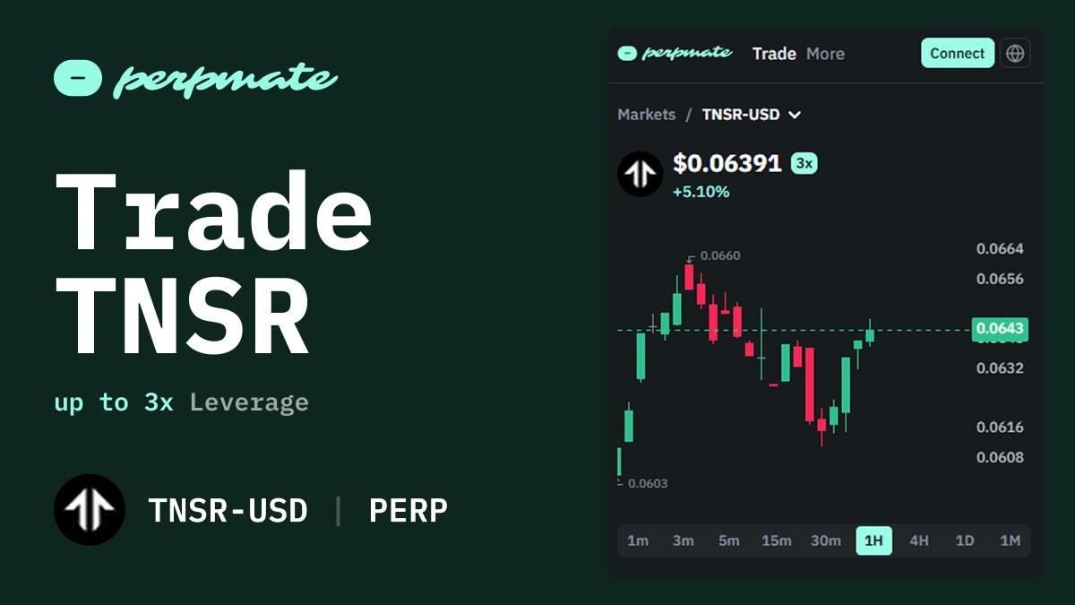 Tensor TNSR perpetual futures price chart and Solana NFT marketplace token overview